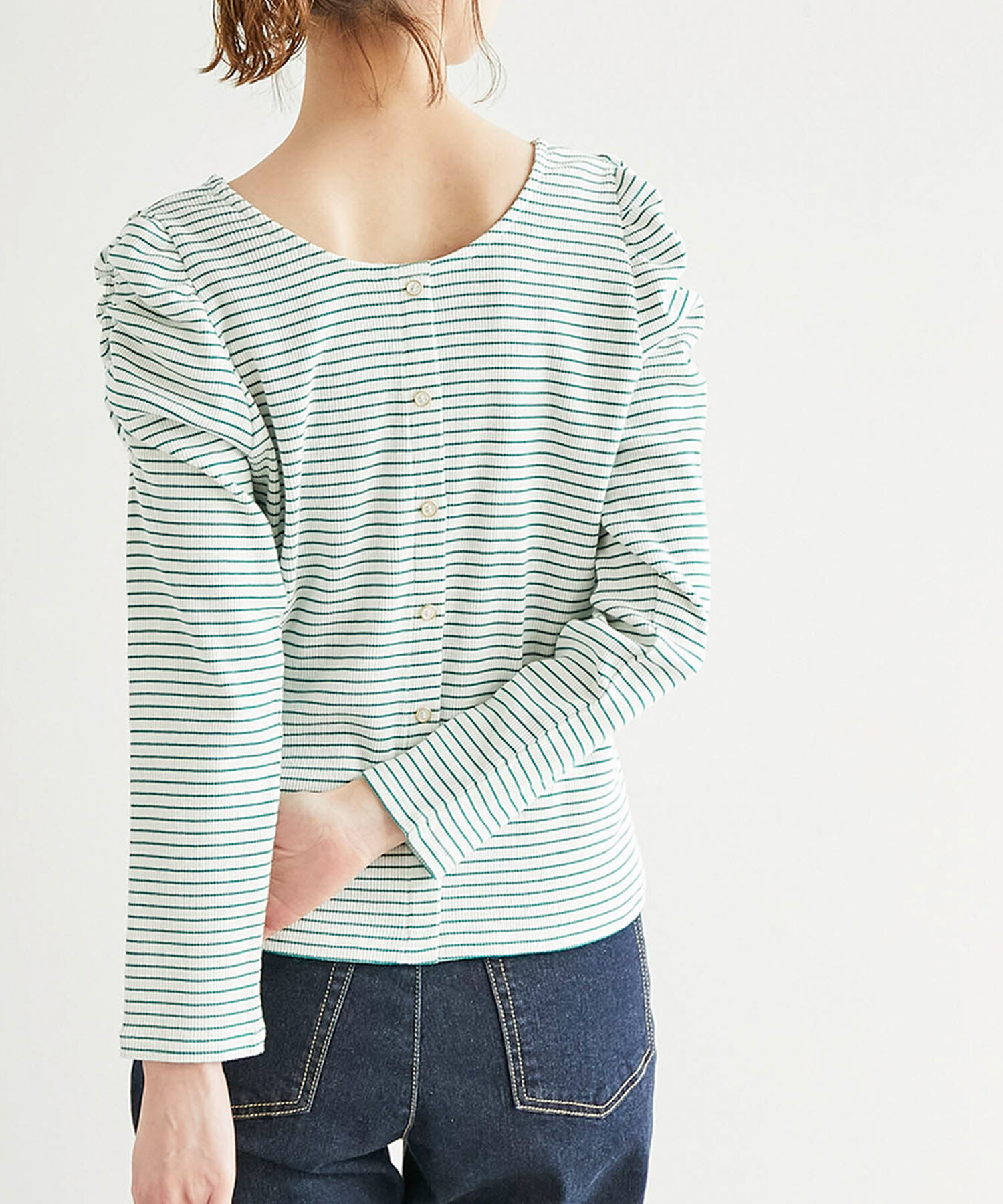 Rope&rsquo;Picnic「袖ギャザートップス」|Tシャツ・カットソー|