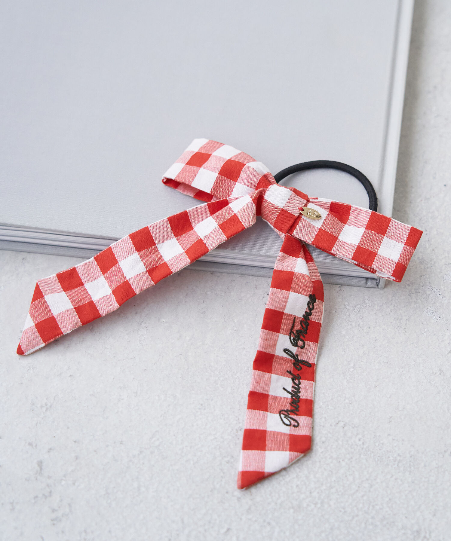 ROPE PICNIC PASSAGE「【Bonne Maman &times; ROPE' PICNIC】ギンガムチェックリボンヘアゴム」|ヘアゴム・シュシュ|レッド(60)
