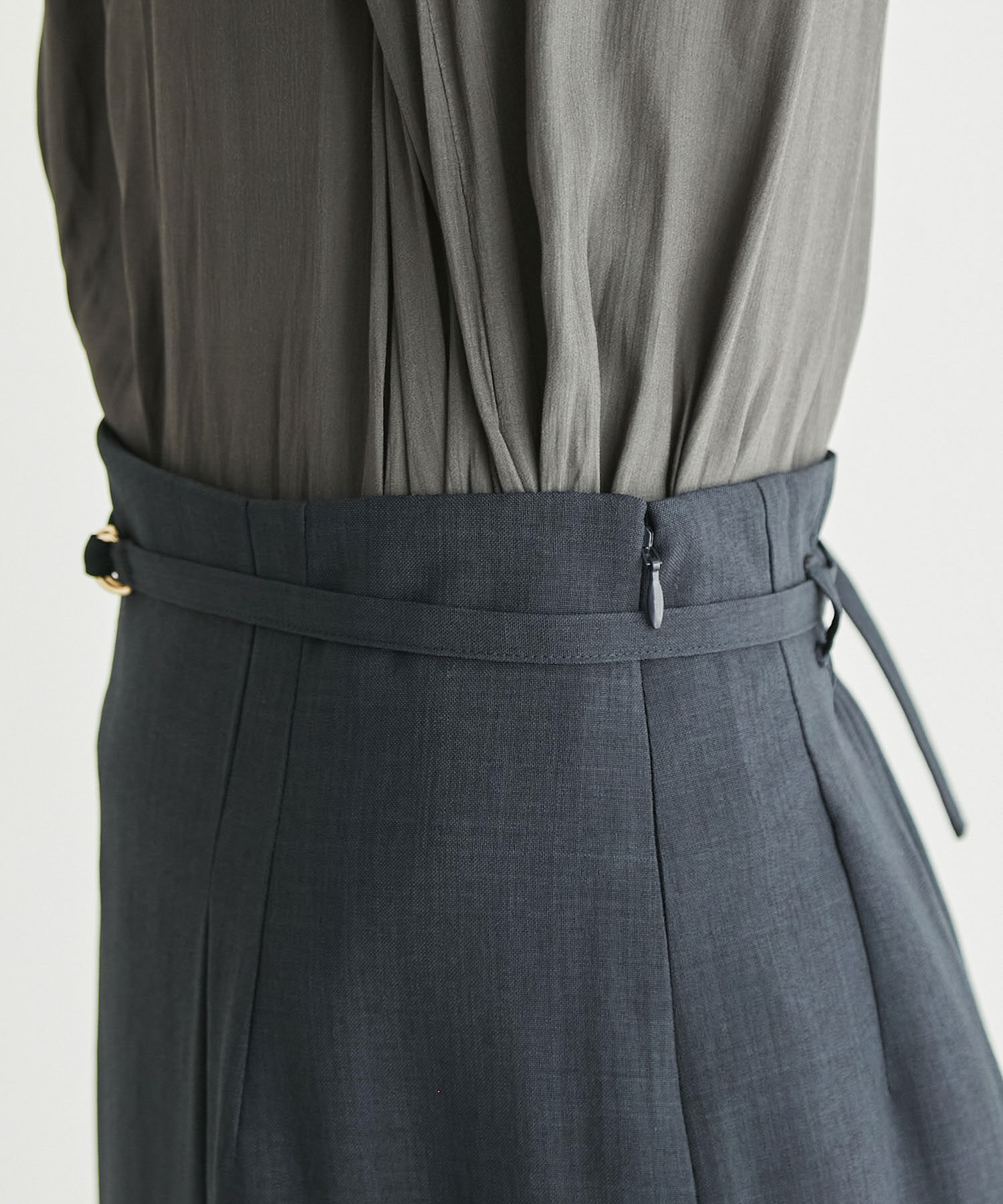 Rope&rsquo;Picnic「【着丈が選べる/着丈長め】リネンライクラップスカート」|スカート|