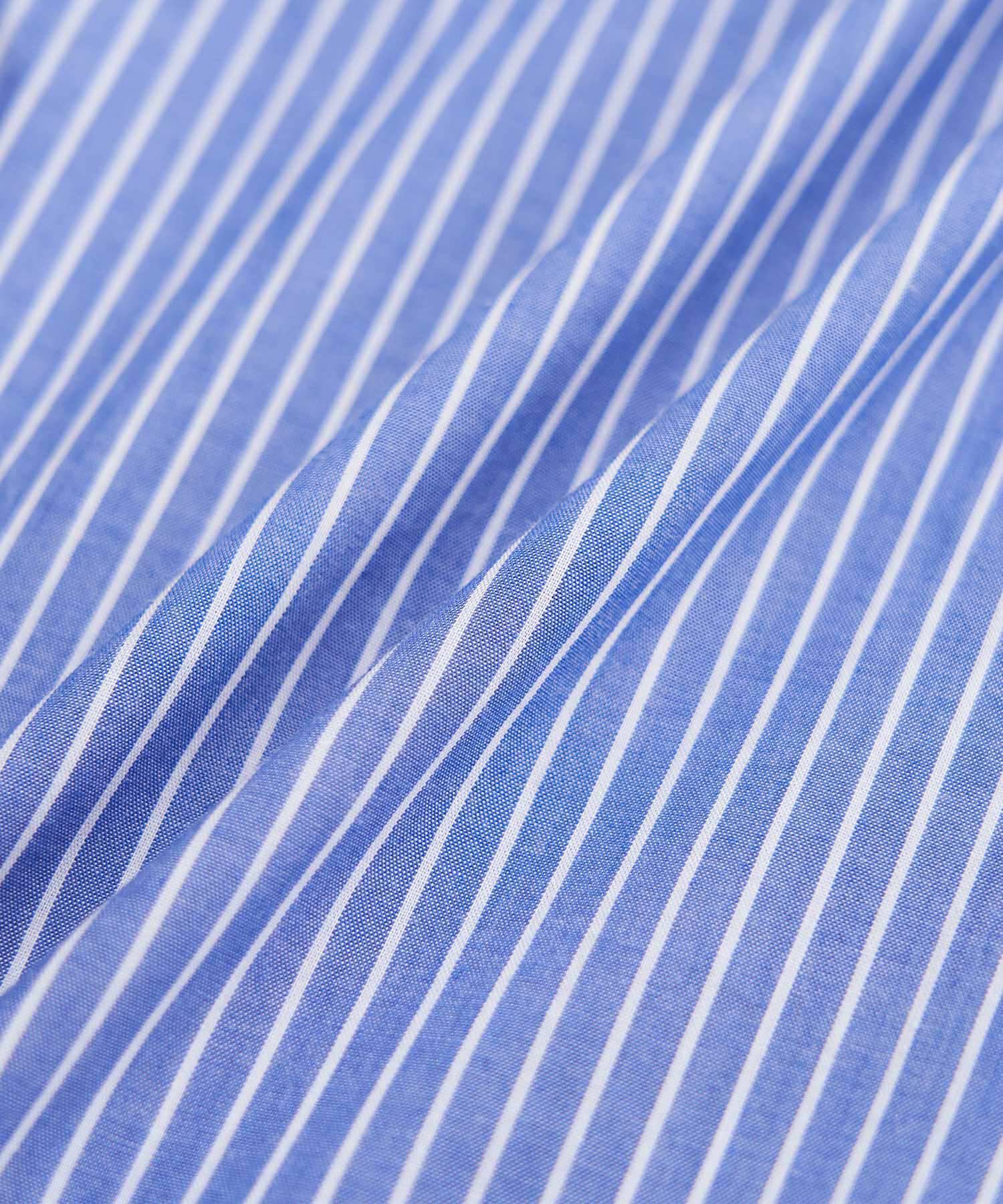 Rope&rsquo;Picnic「フリルバンドカラーフレンチスリーブシャツ　ストライプシャツ」|シャツ・ブラウス|