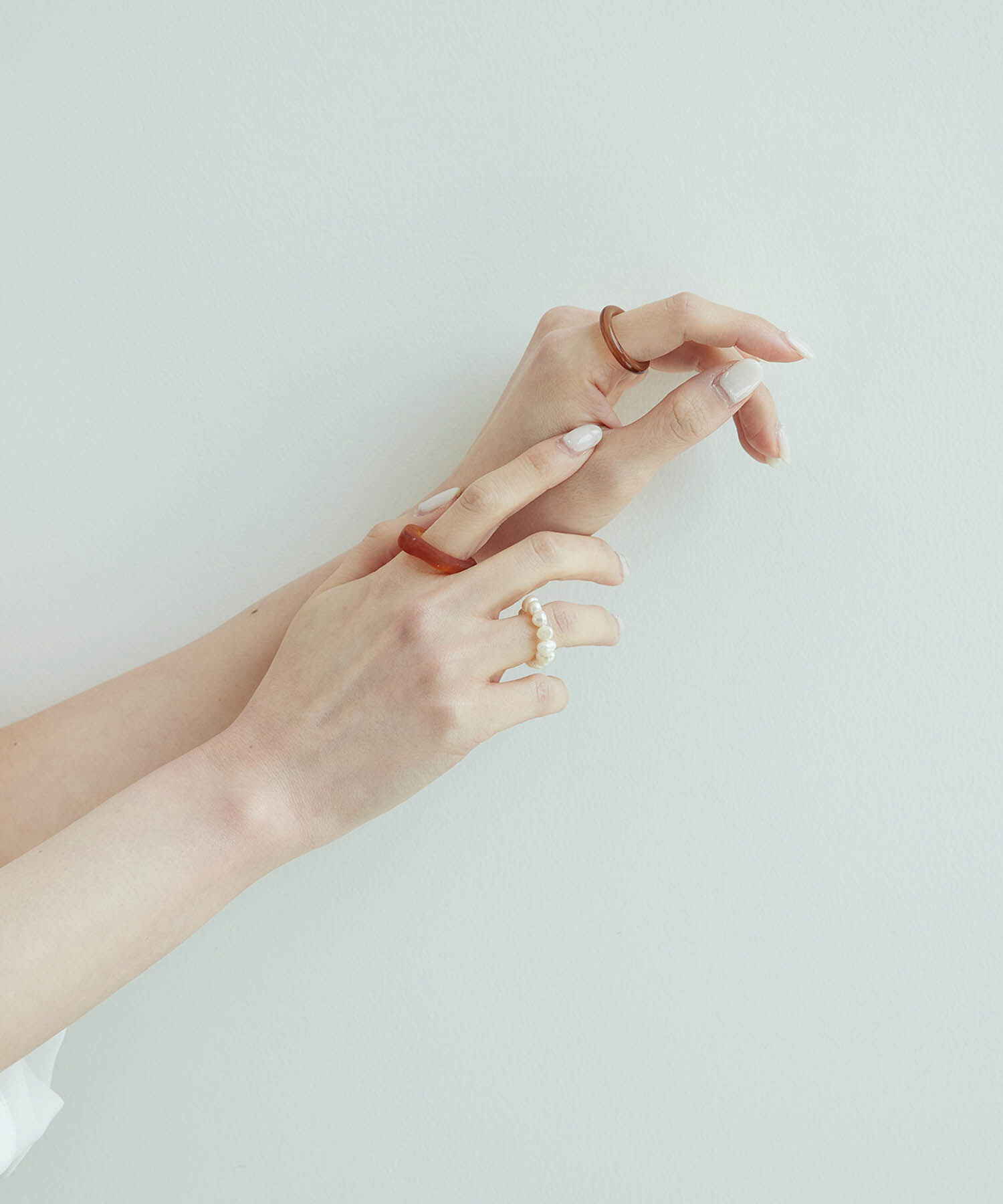 ROPE PICNIC PASSAGE「淡水パール&times;マーブルリングセット」|リング|