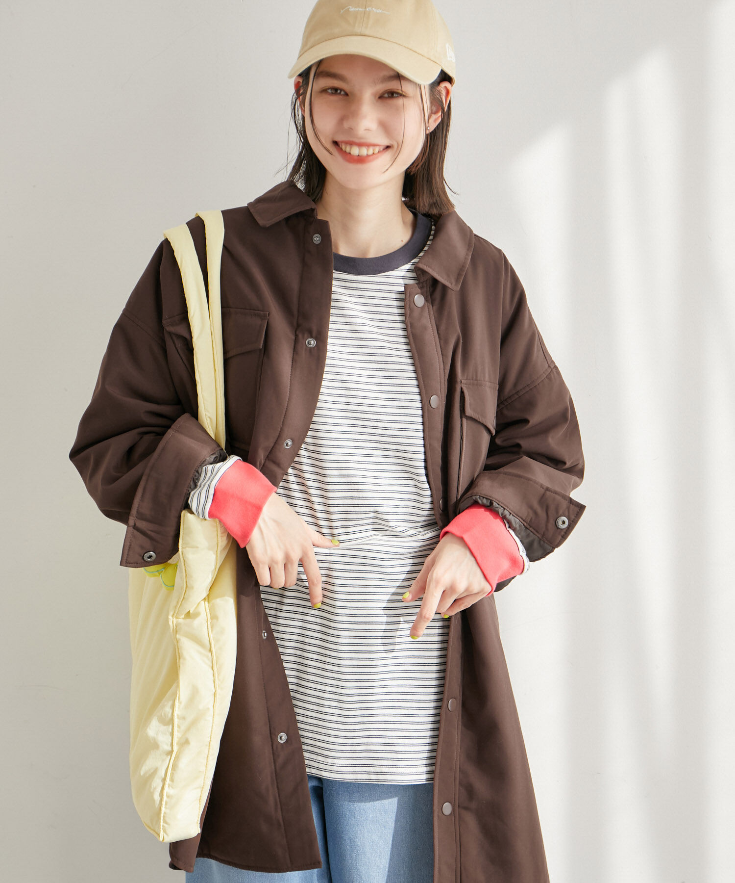 ROPE' PICNIC R「撥水加工/中わたシャツジャケット」|ブルゾン・スタジャン|ダークブラウン(20)