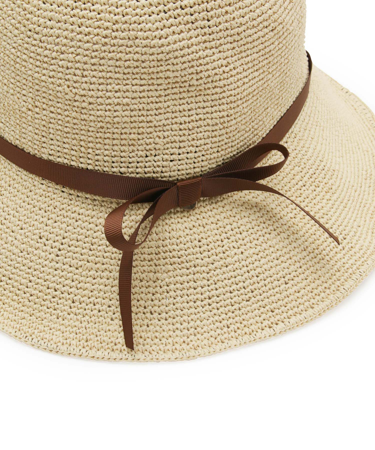 ROPE PICNIC PASSAGE「UVケア/細編みダウンハット」|ハット|