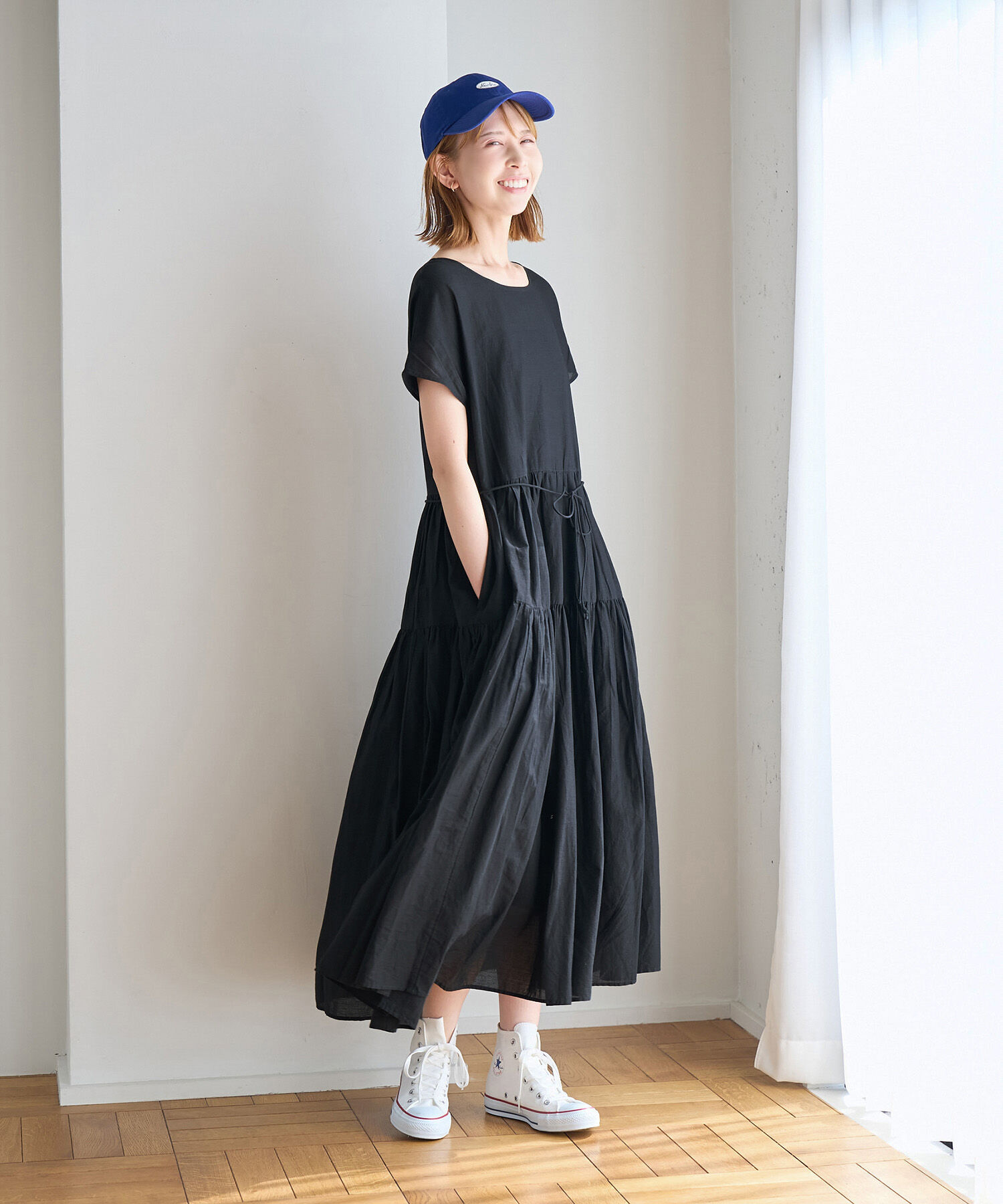 Rope&rsquo;Picnic「【WEB限定カラー:ブラウン,グリーン】リンクコーデ/2WAY INDIAティアードワンピース」|ワンピース|