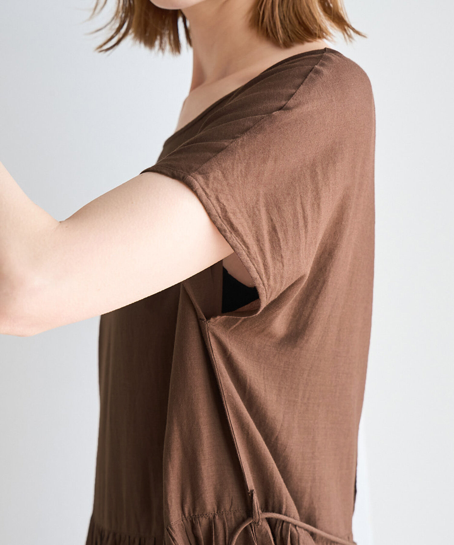 Rope&rsquo;Picnic「【WEB限定カラー:ブラウン,グリーン】リンクコーデ/2WAY INDIAティアードワンピース」|ワンピース|