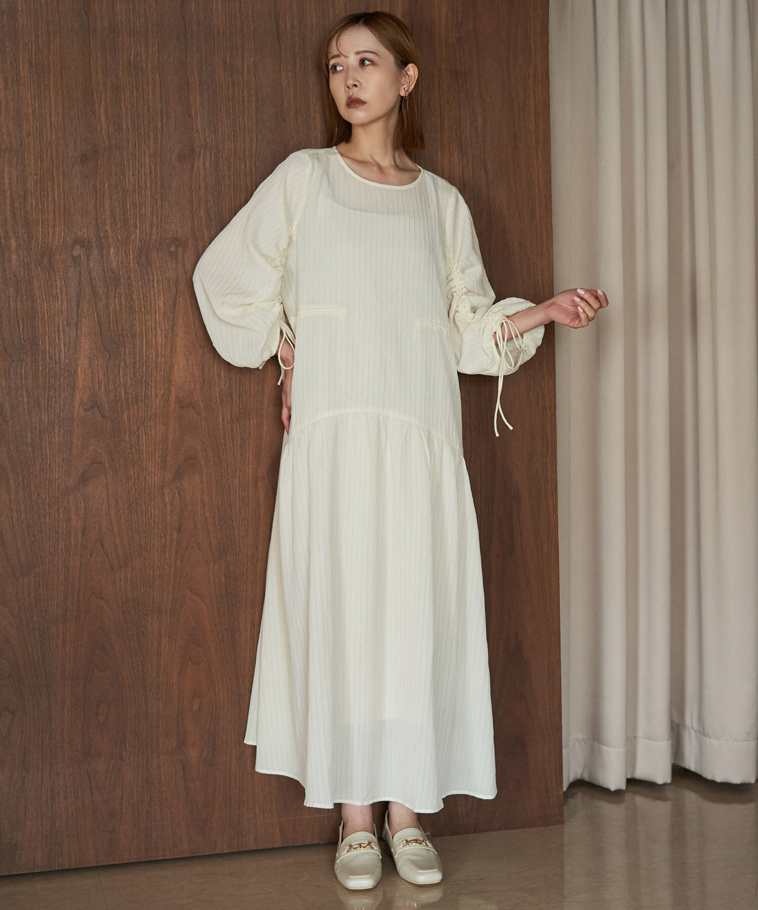 Rope&rsquo;Picnic「【emur/エミュール】ドロストデザインワンピース」|ワンピース|