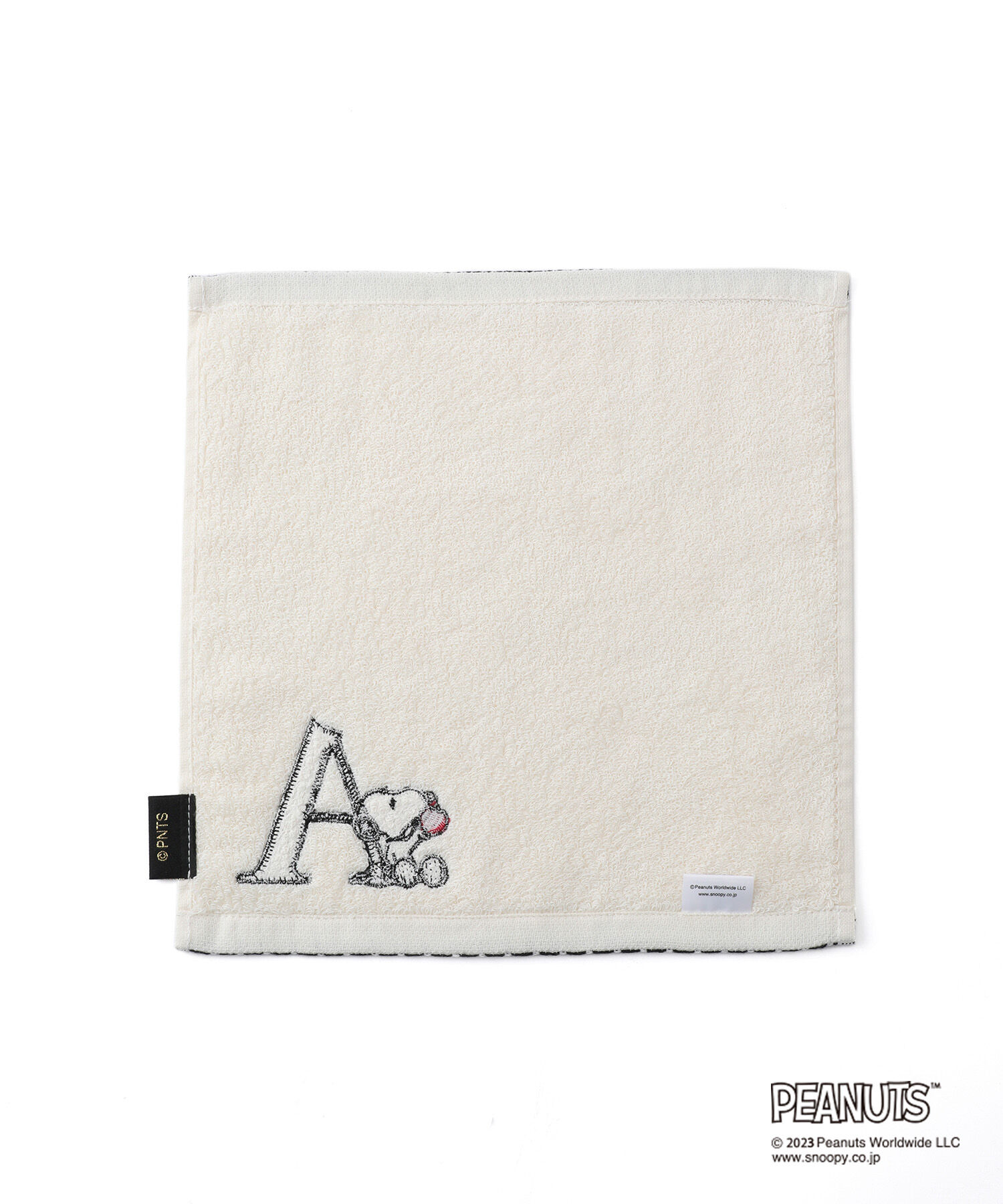 ROPE PICNIC PASSAGE「【PEANUTS】スヌーピーふわふわイニシャルミニタオル」|ハンカチ|