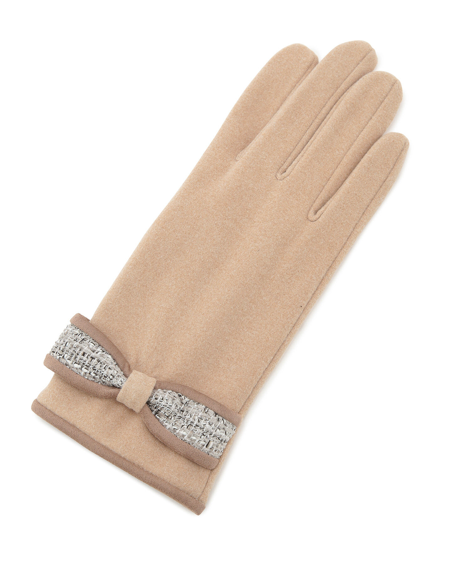 ROPE PICNIC PASSAGE「パイピングツイードリボングローブ」|手袋|