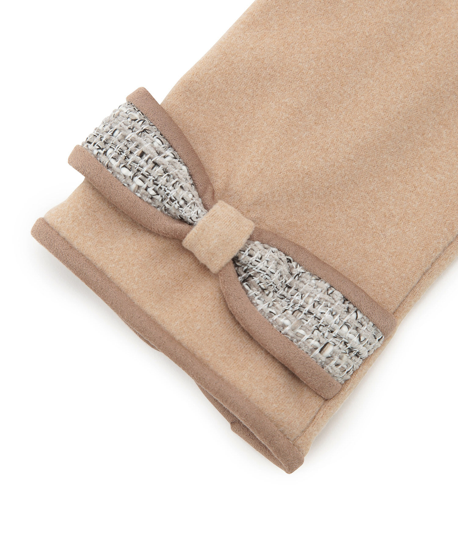 ROPE PICNIC PASSAGE「パイピングツイードリボングローブ」|手袋|