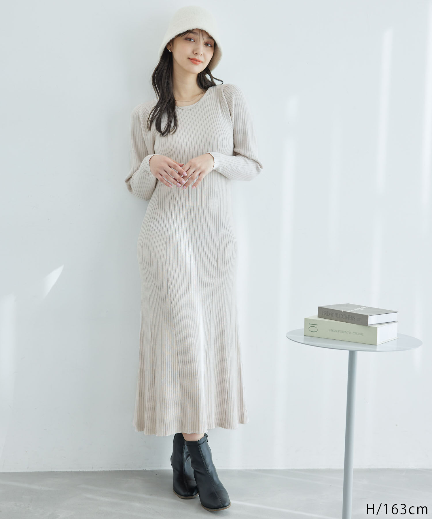 Rope&rsquo;Picnic「【WEB限定】きれいめフレアニットワンピース」|ワンピース|