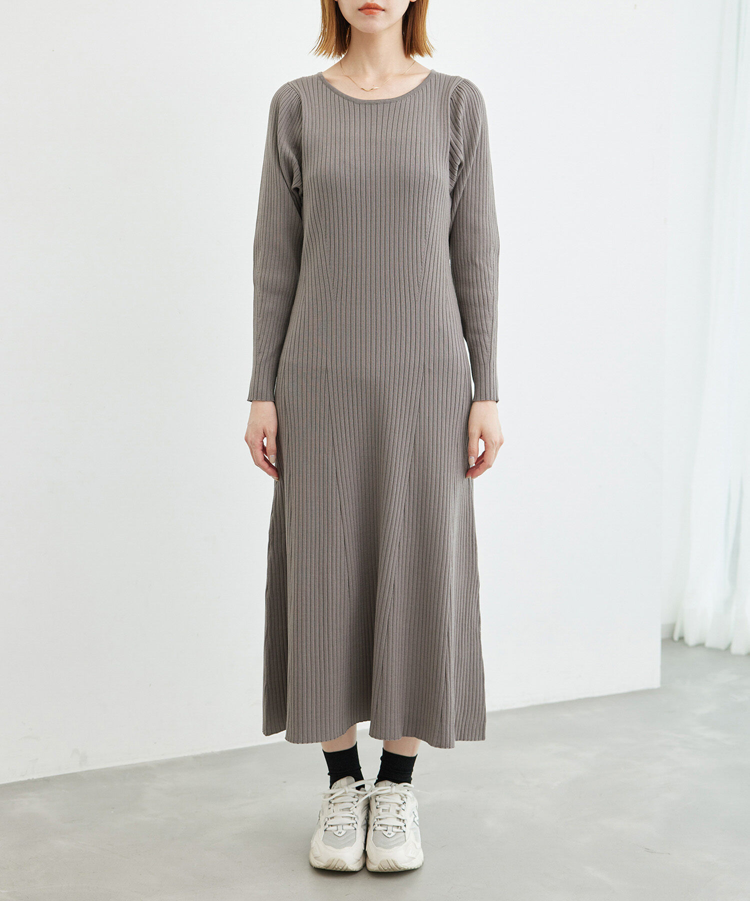 Rope&rsquo;Picnic「【WEB限定】きれいめフレアニットワンピース」|ワンピース|