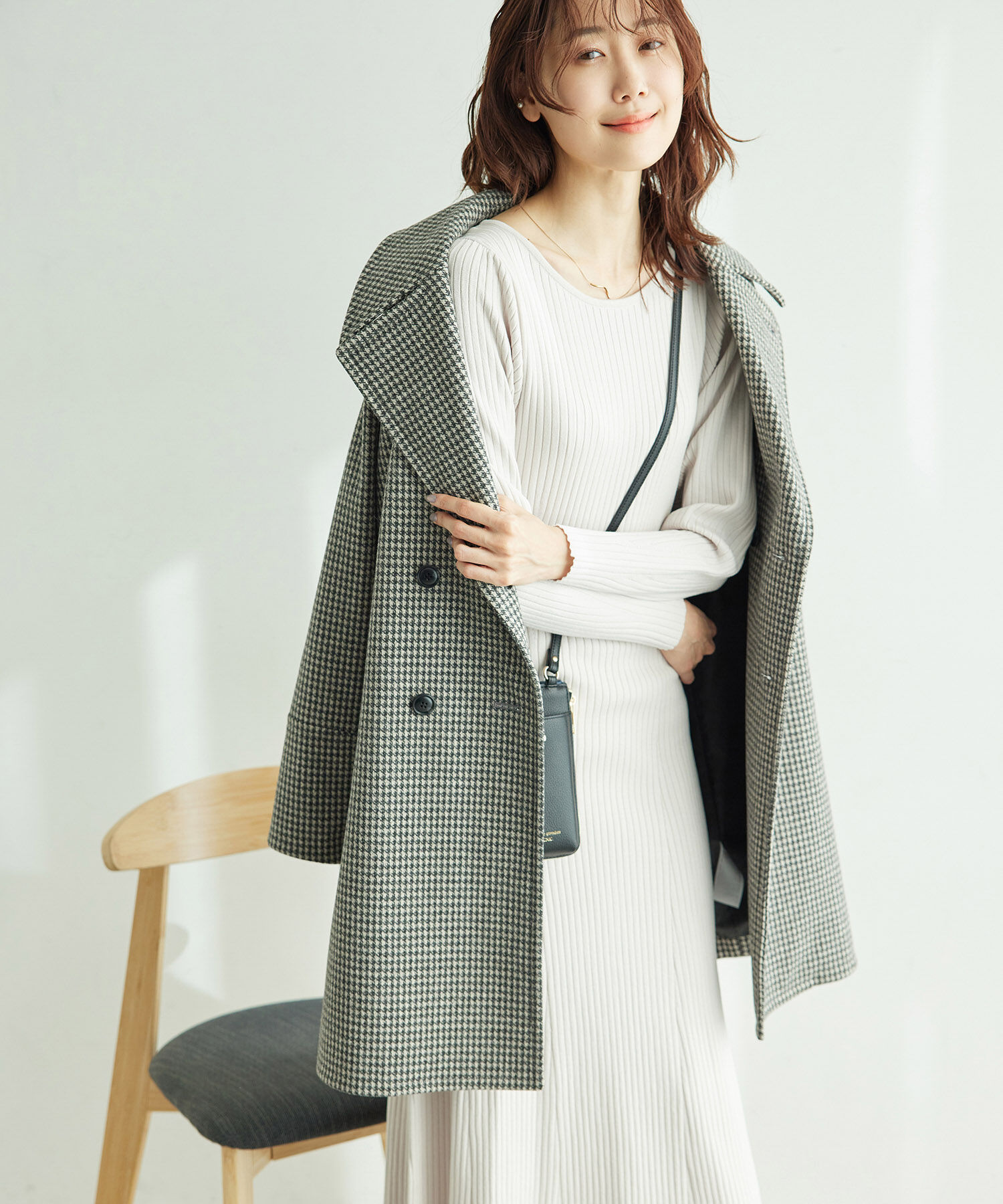 Rope&rsquo;Picnic「【WEB限定】きれいめフレアニットワンピース」|ワンピース|