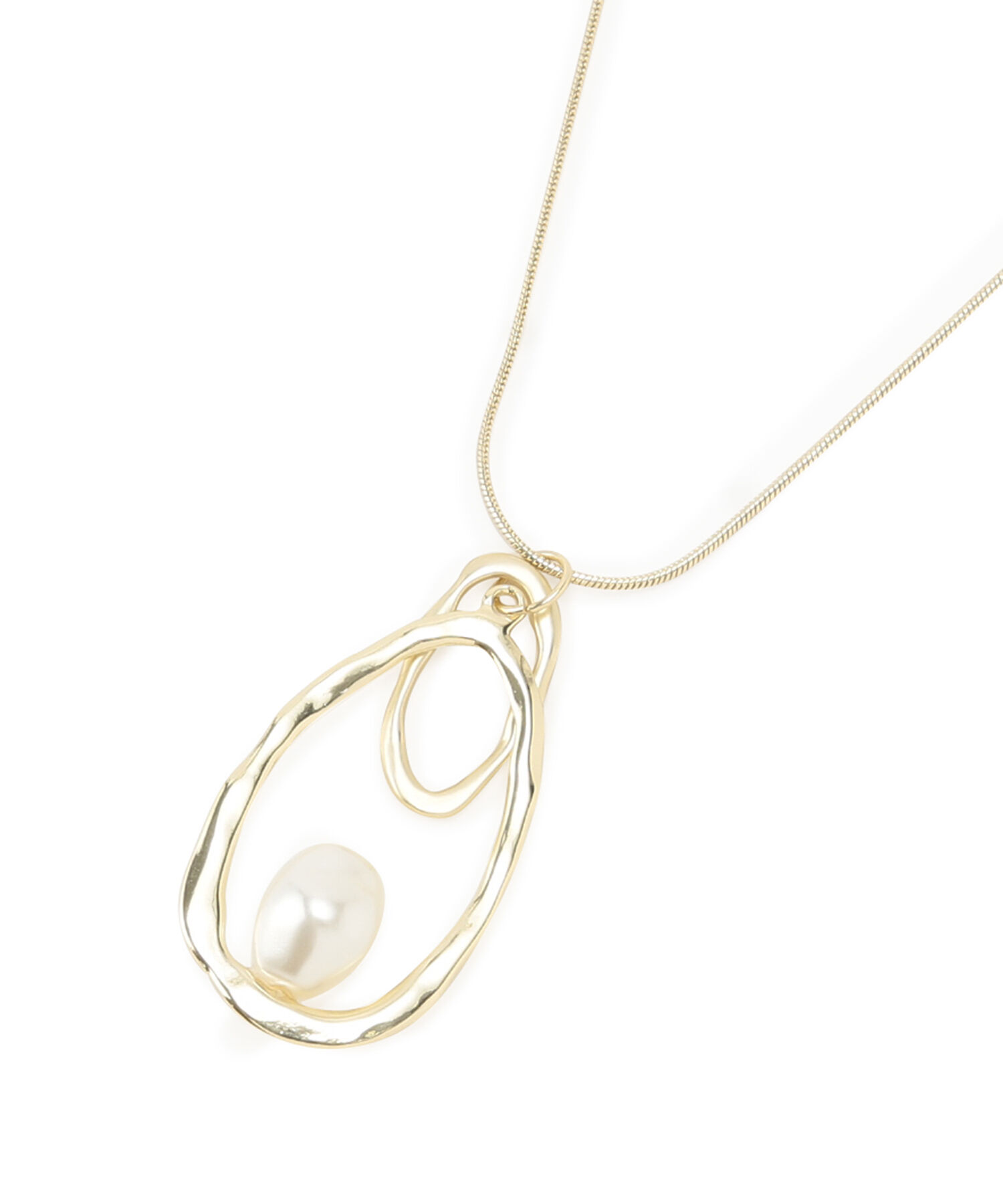 ROPE PICNIC PASSAGE「変型オーバルパールトップペンダント」|ネックレス|