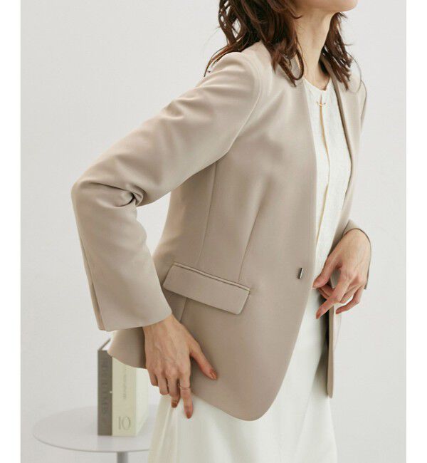 Rope&rsquo;Picnic「【一部店舗限定34-42サイズ】360&deg;ウルトラストレッチ/ノーラペルジャケット」|テーラードジャケット|キャメルサブ