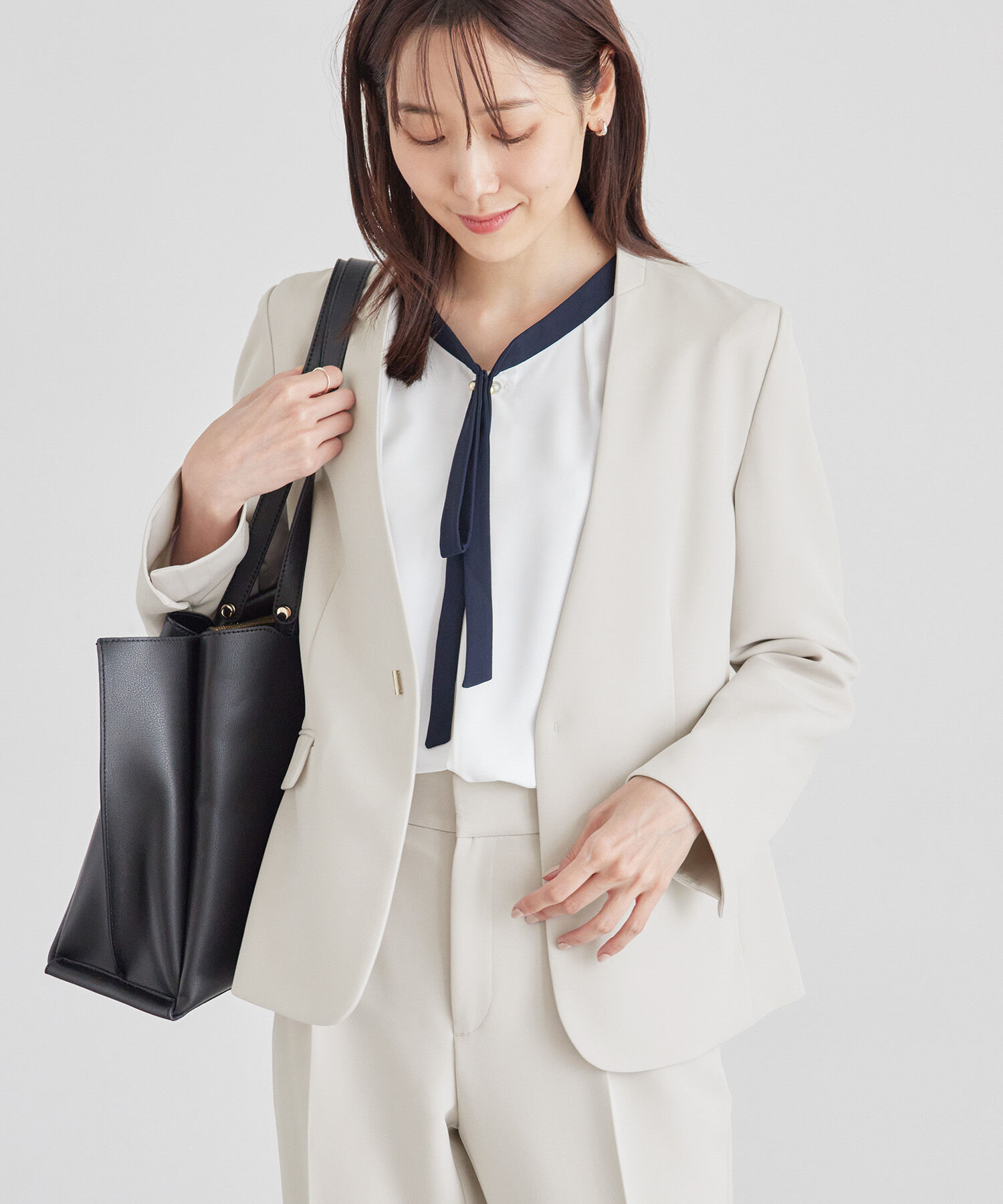 Rope&rsquo;Picnic「【一部店舗限定34-42サイズ】360&deg;ウルトラストレッチ/ノーラペルジャケット」|テーラードジャケット|