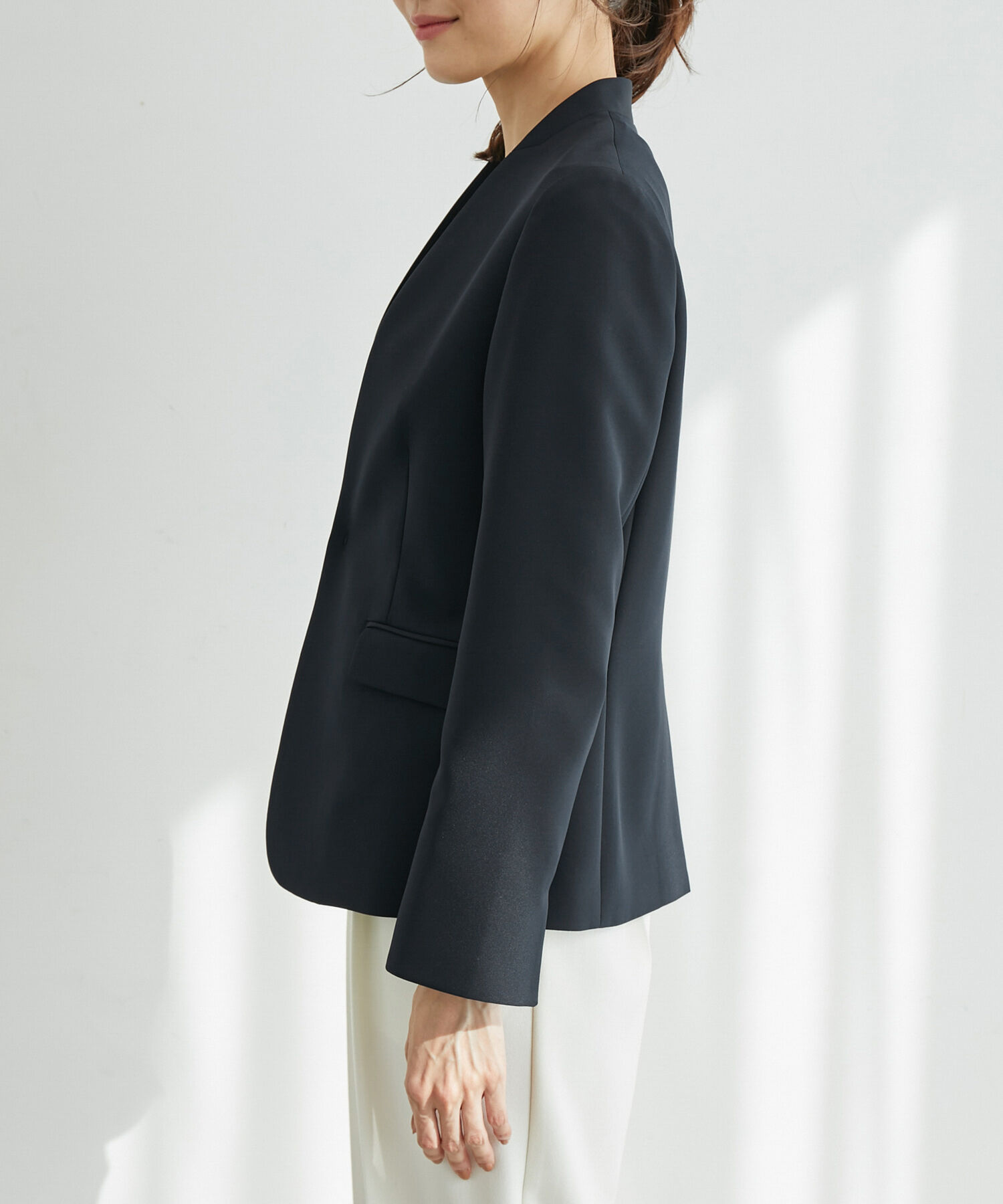 Rope&rsquo;Picnic「【一部店舗限定34-42サイズ】360&deg;ウルトラストレッチ/ノーラペルジャケット」|テーラードジャケット|