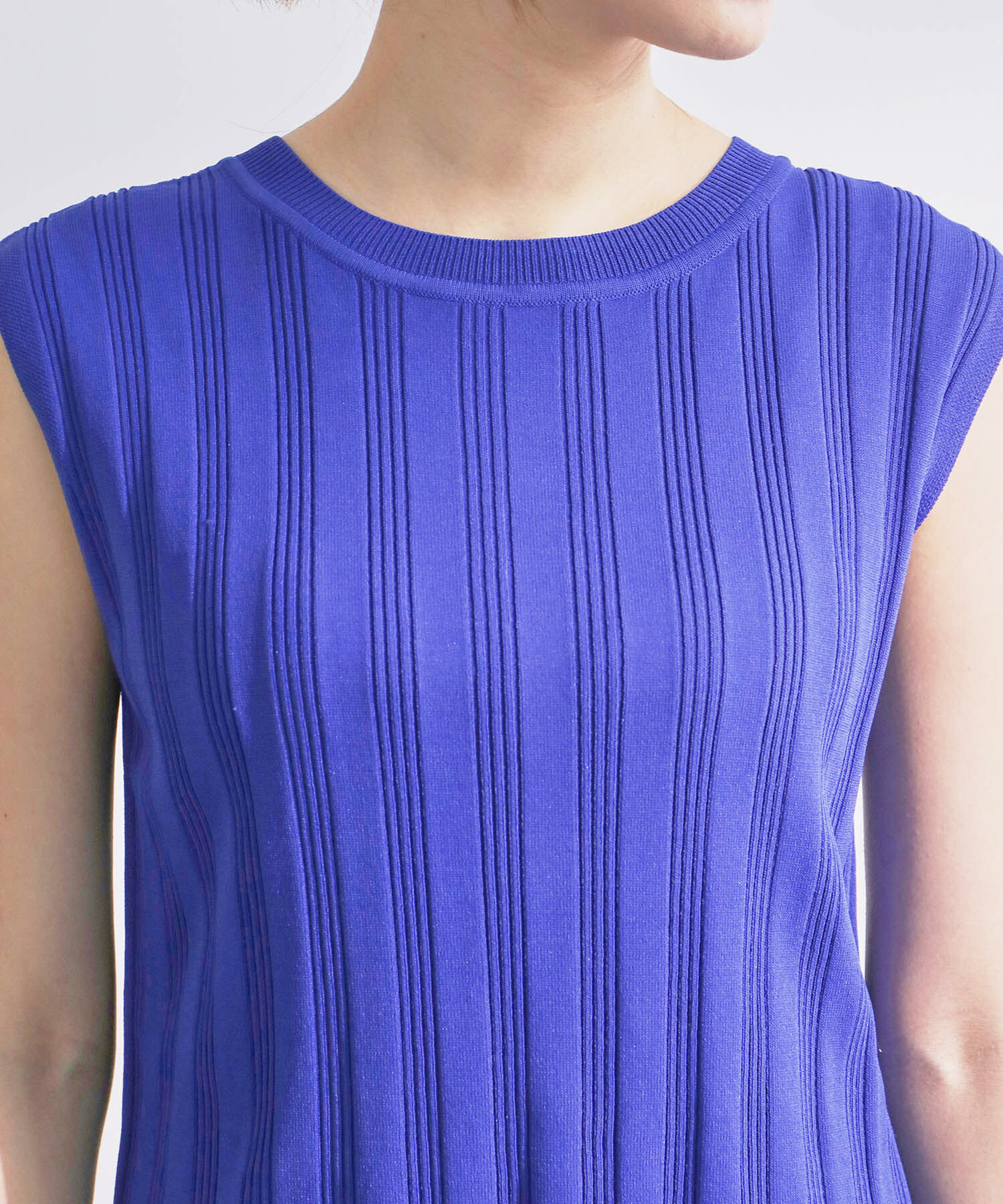 Rope&rsquo;Picnic「バックパールニットプルオーバー/2WAY・UVカット・洗濯機OK・冷感」|ニット・セーター|