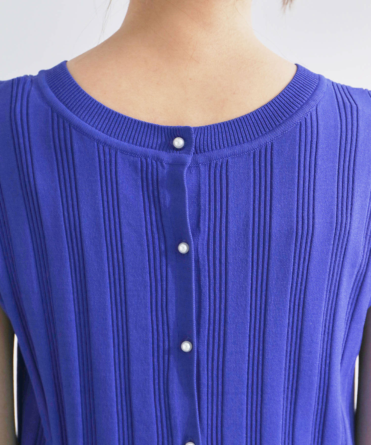 Rope&rsquo;Picnic「バックパールニットプルオーバー/2WAY・UVカット・洗濯機OK・冷感」|ニット・セーター|