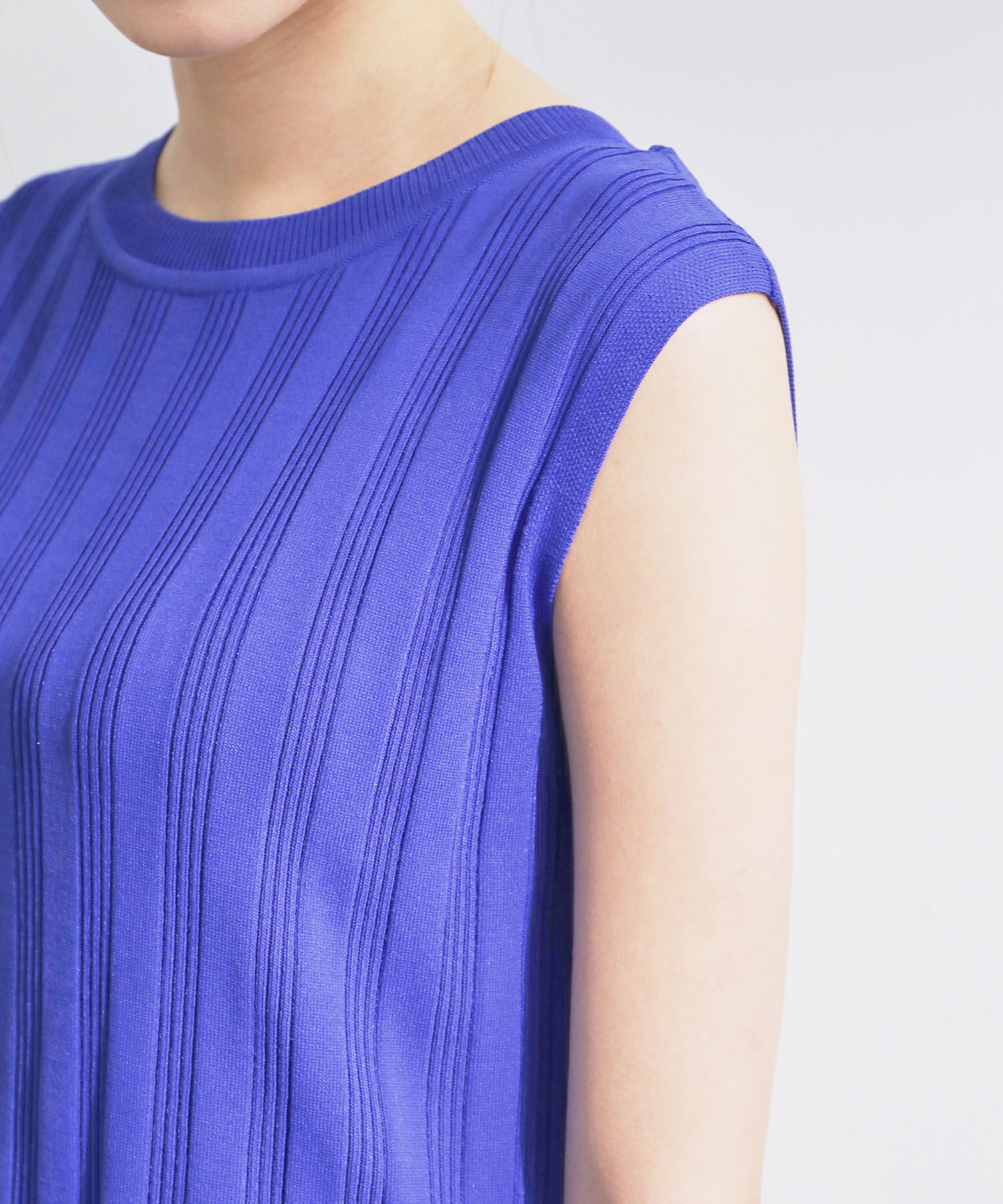 Rope&rsquo;Picnic「バックパールニットプルオーバー/2WAY・UVカット・洗濯機OK・冷感」|ニット・セーター|