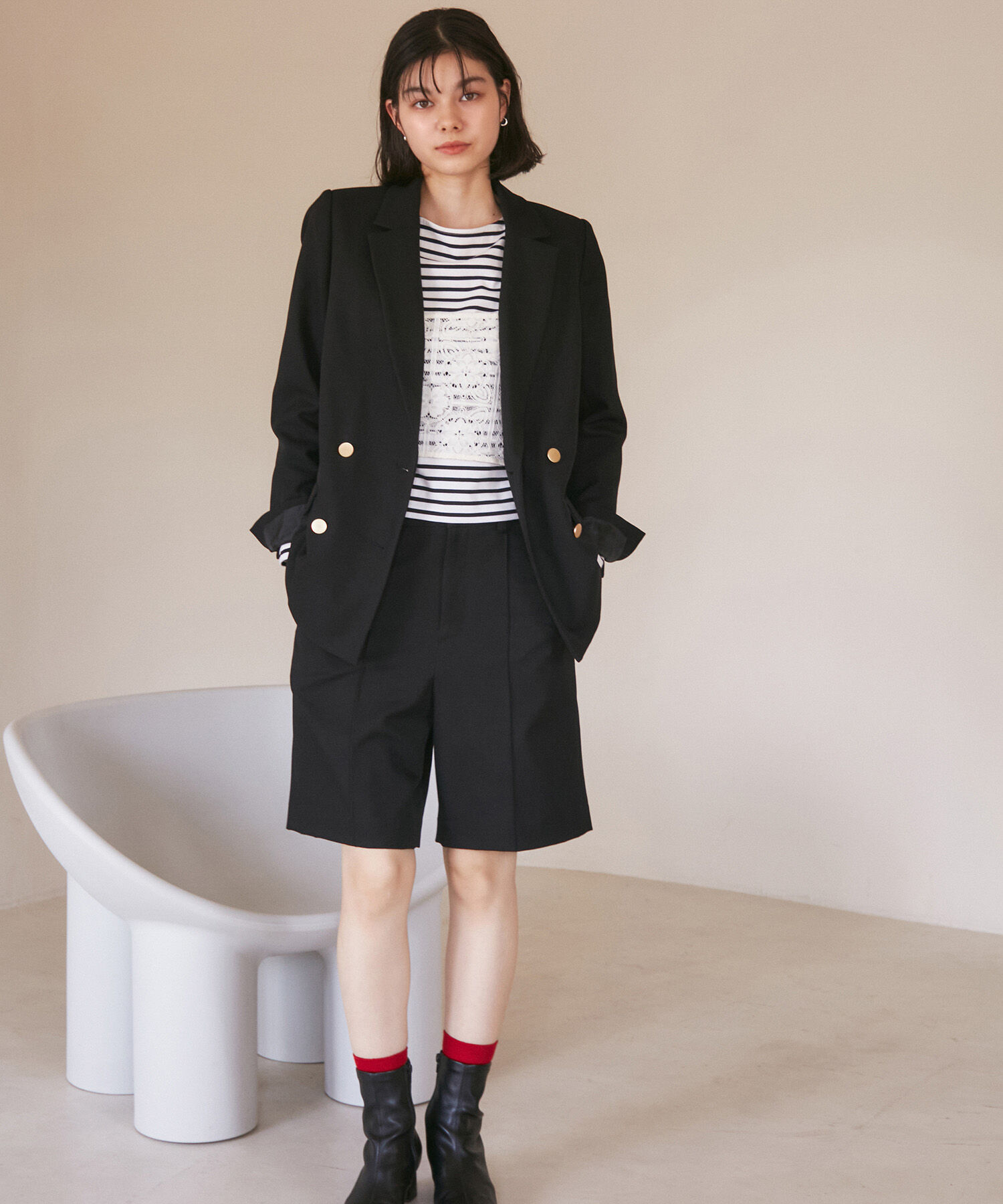 Rope&rsquo;Picnic「ウールライクサージショートパンツ/セットアップ対応・リンクコーデ」|その他|