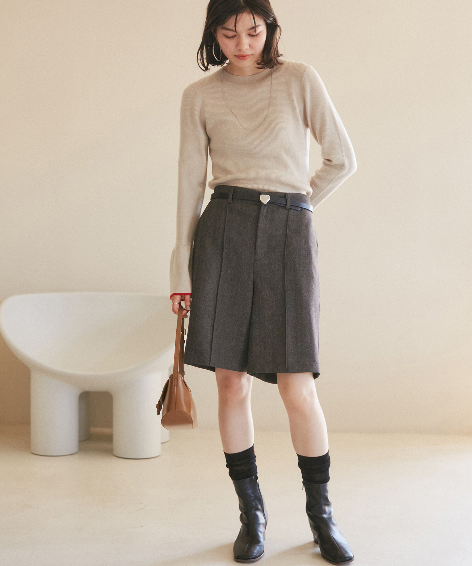 Rope&rsquo;Picnic「ウールライクサージショートパンツ/セットアップ対応・リンクコーデ」|その他|