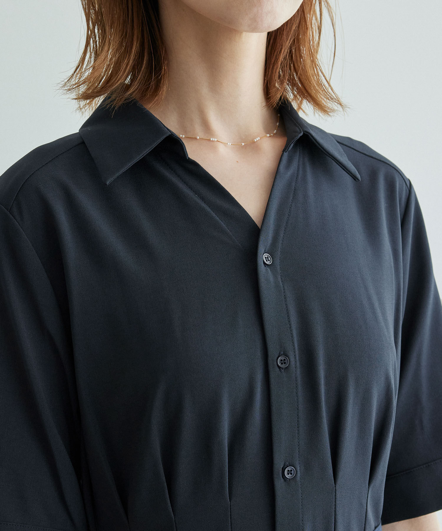 Rope&rsquo;Picnic「【3サイズ展開】シャツコンシャス半袖ワンピース」|その他|