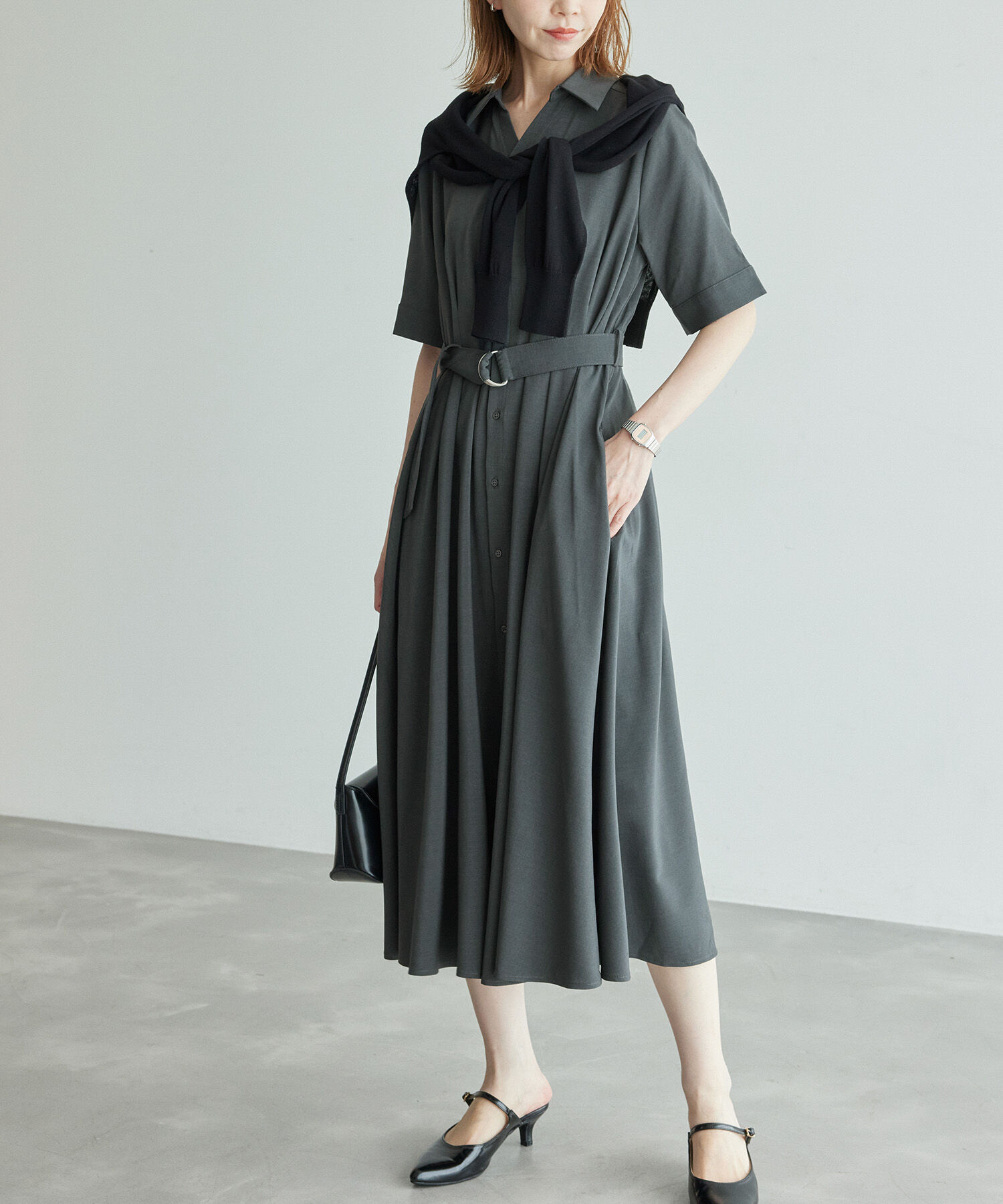 Rope&rsquo;Picnic「【3サイズ展開】シャツコンシャス半袖ワンピース」|その他|