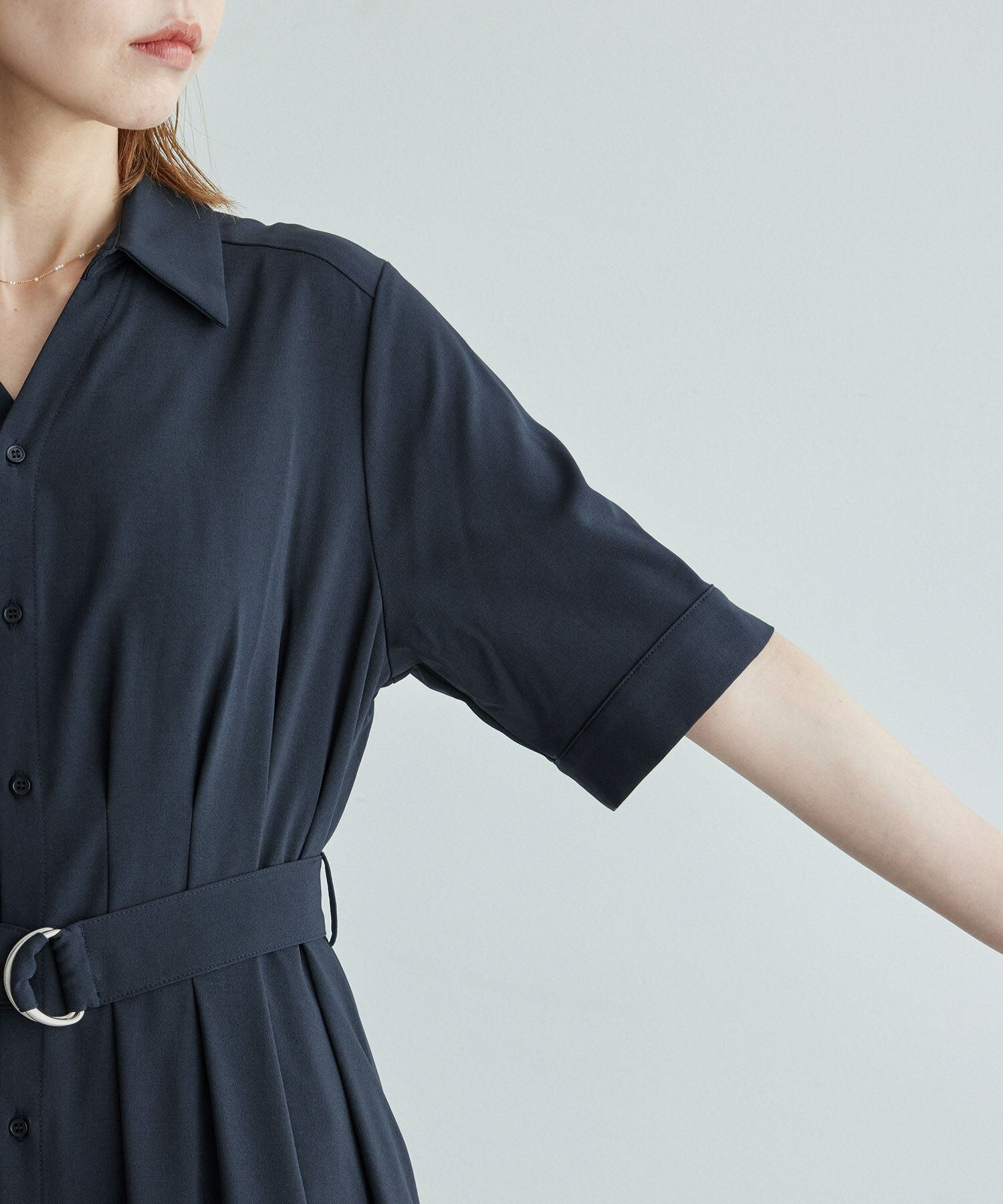 Rope&rsquo;Picnic「【3サイズ展開】シャツコンシャス半袖ワンピース」|その他|