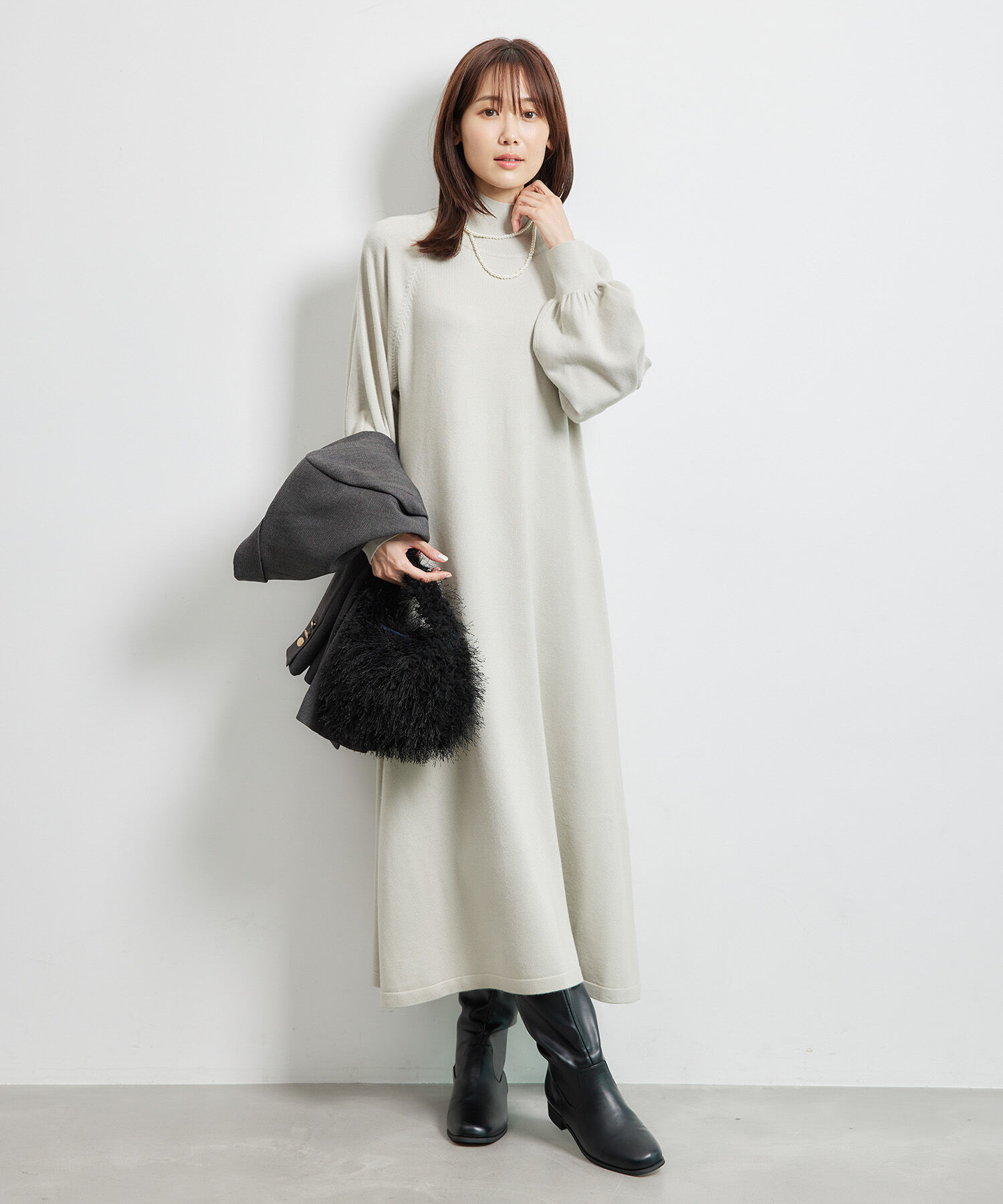 Rope&rsquo;Picnic「ハイネックニットワンピース/アンチピリング」|ワンピース|