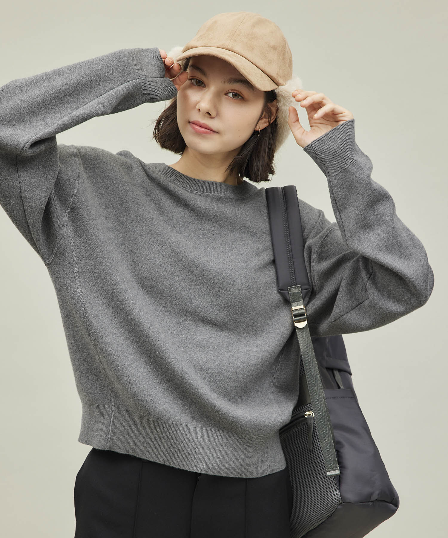 ROPE' PICNIC R「スウェットライクニット」|ニット・セーター|グレー(07)