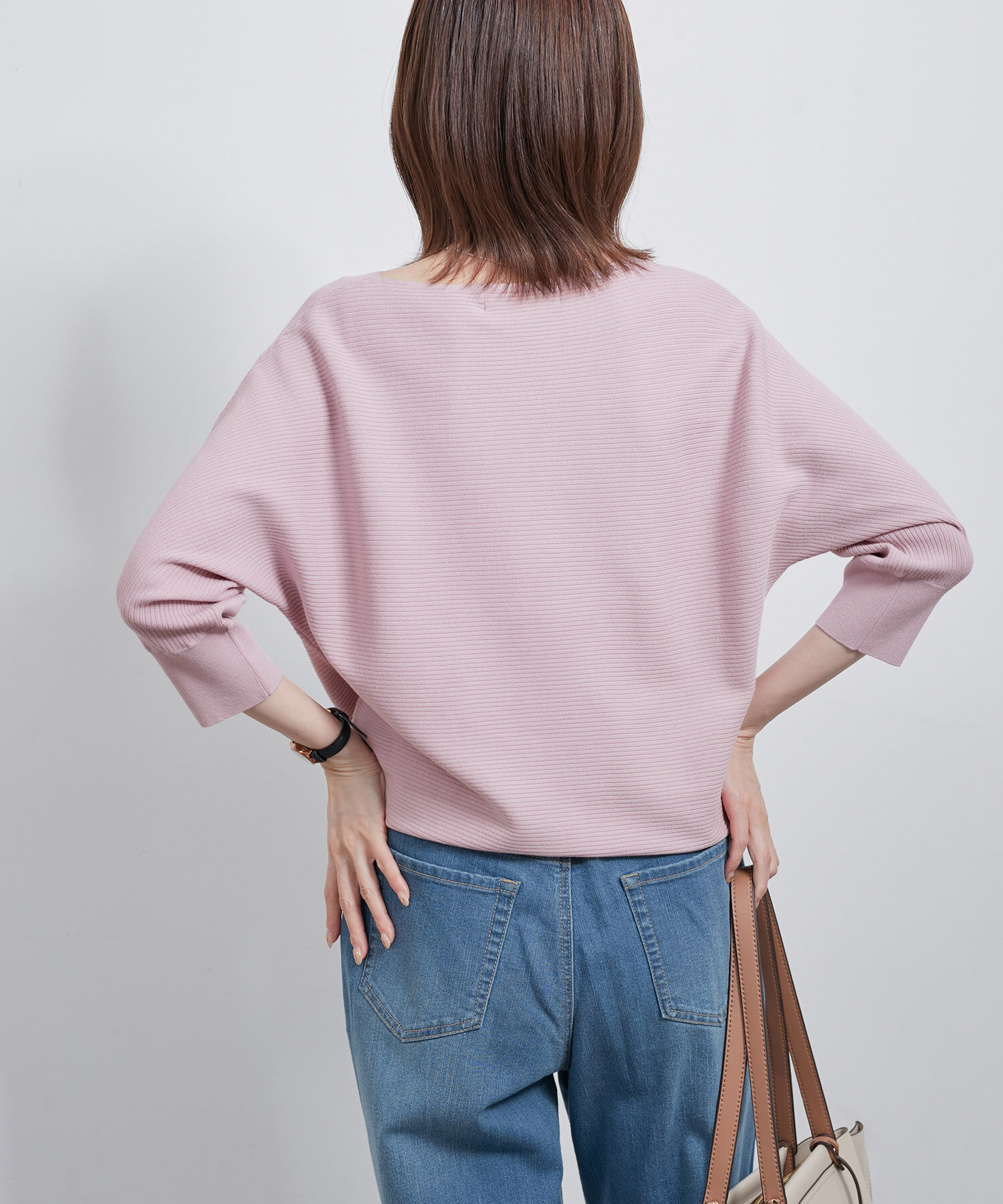 Rope&rsquo;Picnic「7分袖パールドルマンニット」|ニット・セーター|