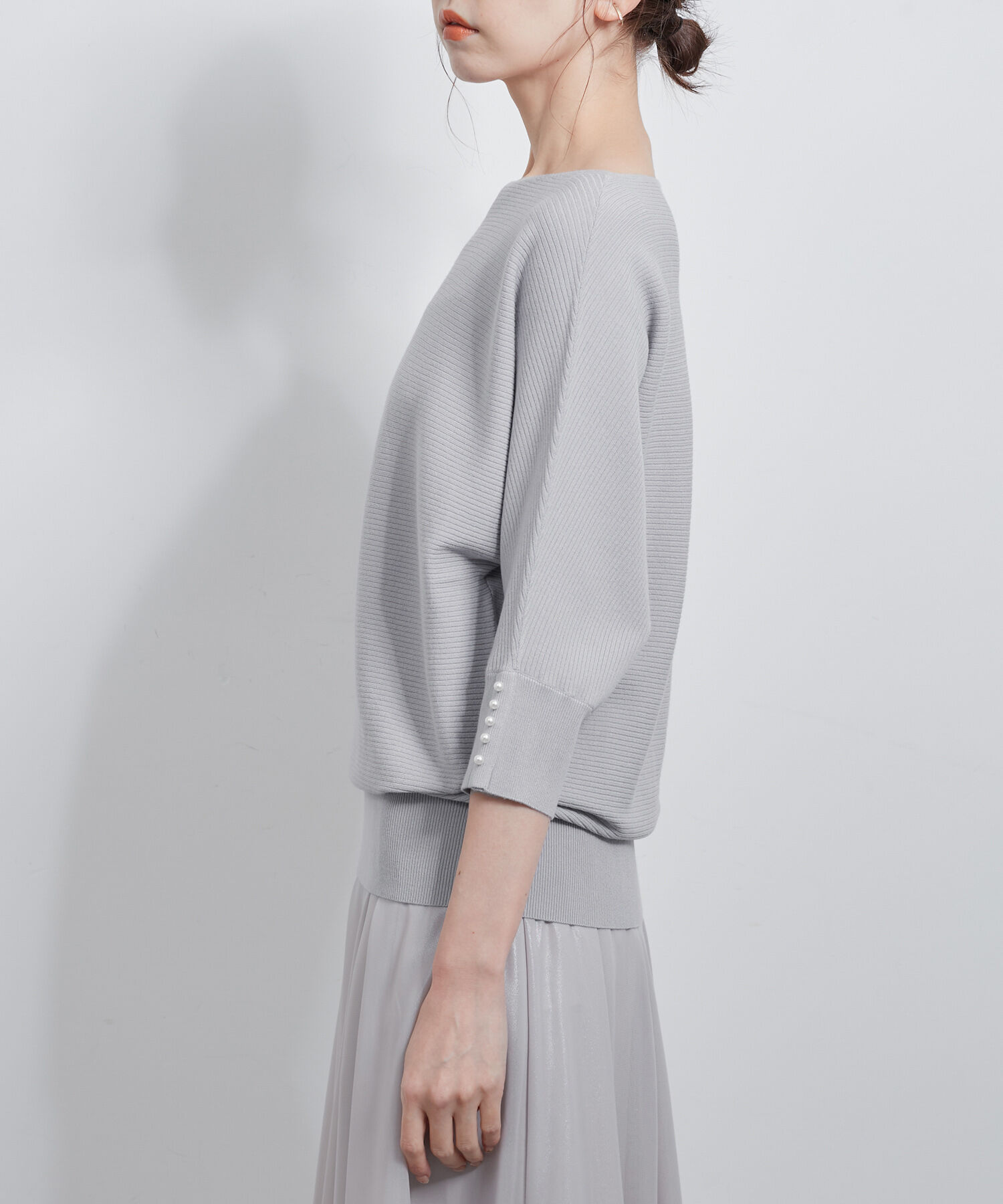 Rope&rsquo;Picnic「7分袖パールドルマンニット」|ニット・セーター|