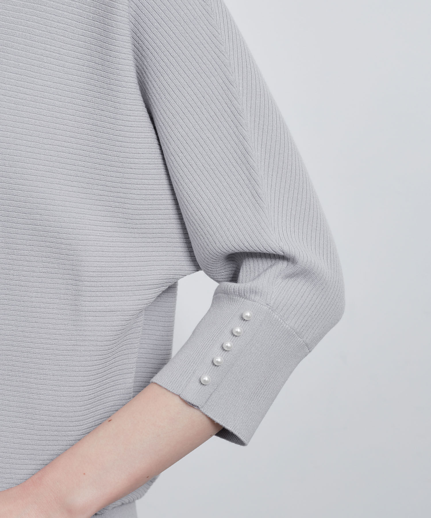 Rope&rsquo;Picnic「7分袖パールドルマンニット」|ニット・セーター|