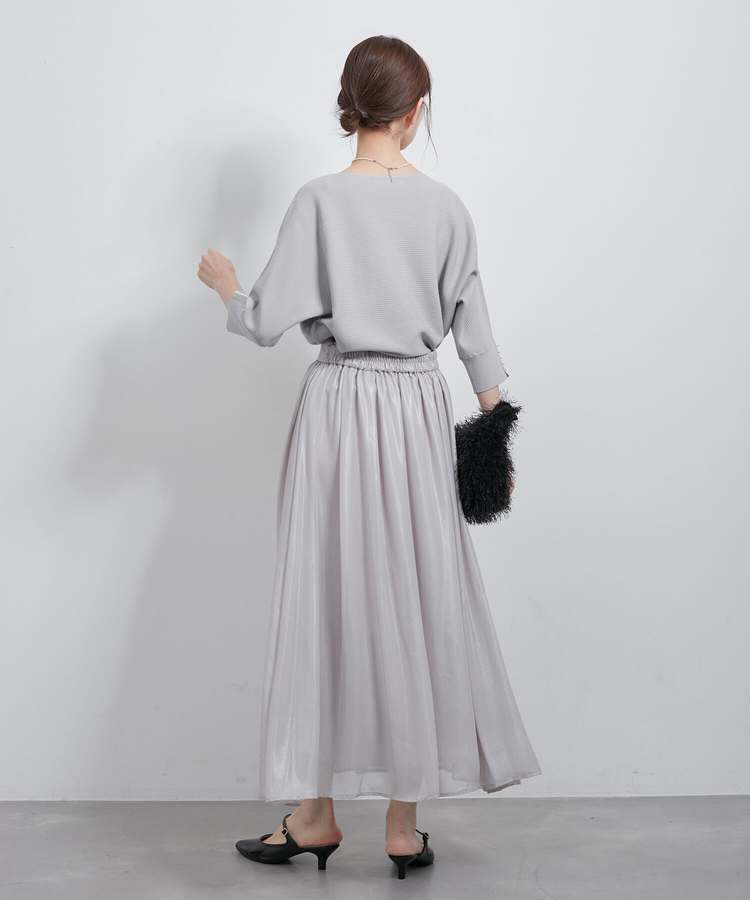 Rope&rsquo;Picnic「7分袖パールドルマンニット」|ニット・セーター|