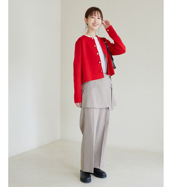 Rope&rsquo;Picnic「【新色追加】ミラノリブ金ボタンニットカーディガン」|カーディガン|