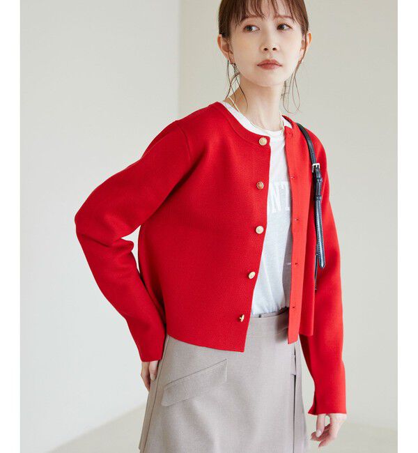 Rope&rsquo;Picnic「【新色追加】ミラノリブ金ボタンニットカーディガン」|カーディガン|