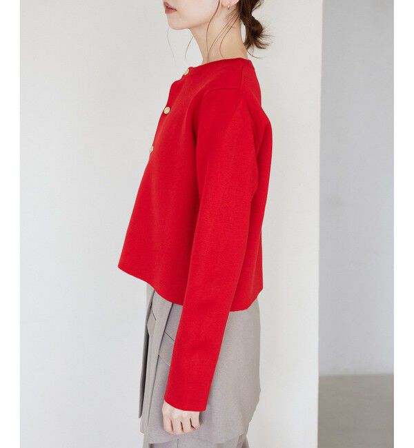 Rope&rsquo;Picnic「【新色追加】ミラノリブ金ボタンニットカーディガン」|カーディガン|