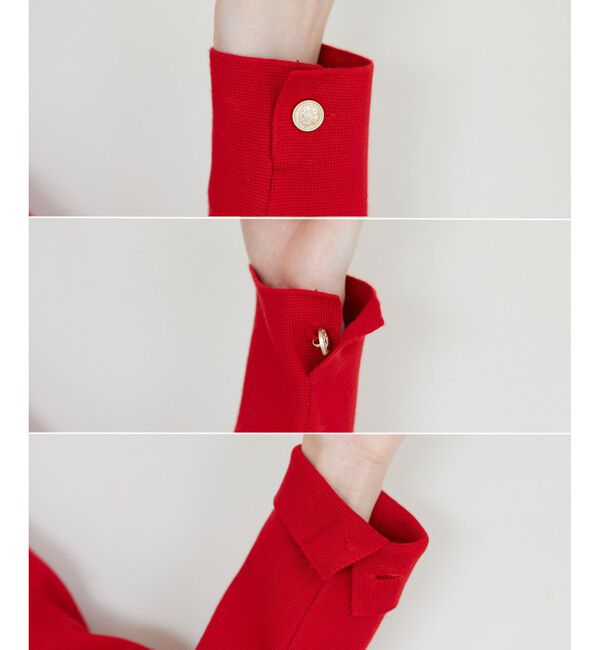 Rope&rsquo;Picnic「【新色追加】ミラノリブ金ボタンニットカーディガン」|カーディガン|