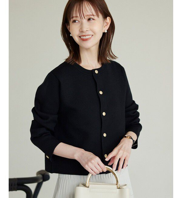 Rope&rsquo;Picnic「【新色追加】ミラノリブ金ボタンニットカーディガン」|カーディガン|