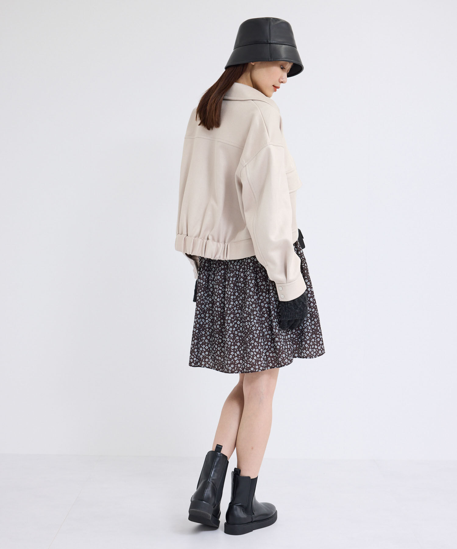 Rope&rsquo;Picnic「シンセティックレザー風マシュマロブルゾン」|ブルゾン・スタジャン|