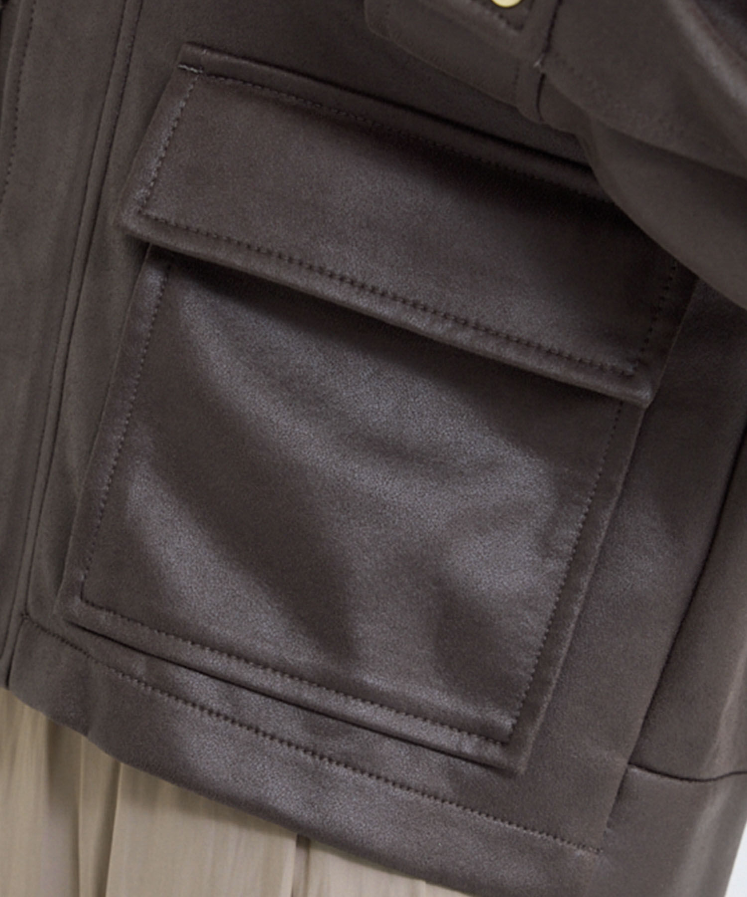 Rope&rsquo;Picnic「シンセティックレザー風マシュマロブルゾン」|ブルゾン・スタジャン|