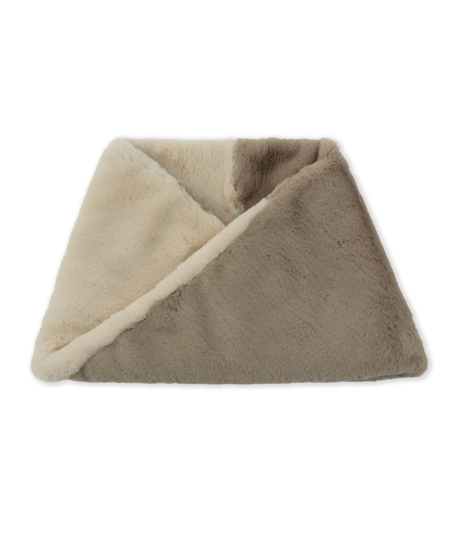 ROPE PICNIC PASSAGE「ソフトフェイクファーバイカラースヌード」|ストール|