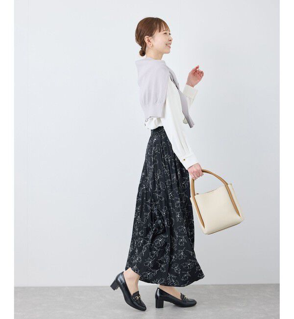 Rope&rsquo;Picnic「【2サイズ展開】メタルボタン配色ボウタイ風ブラウス/通勤対応」|シャツ・ブラウス|