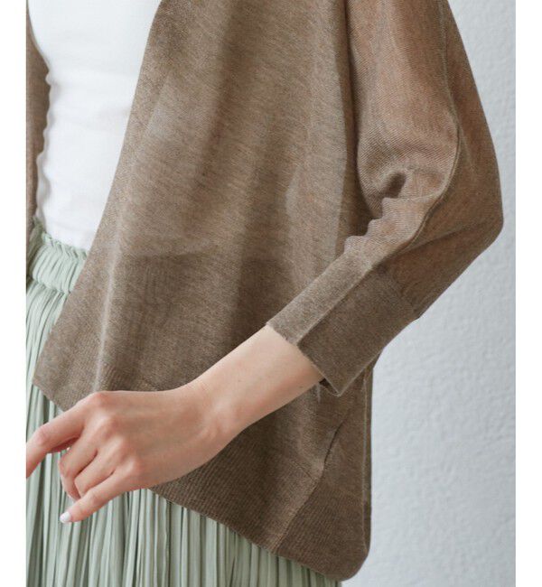 Rope&rsquo;Picnic「【新色追加】LEVITAシアーニットリラックスカーディガン」|カーディガン|