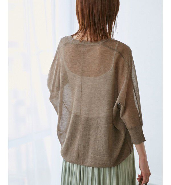 Rope&rsquo;Picnic「【新色追加】LEVITAシアーニットリラックスカーディガン」|カーディガン|