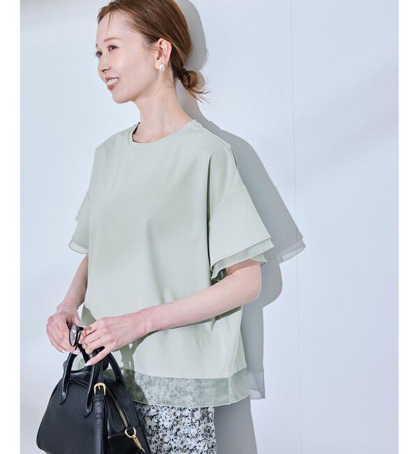 Rope&rsquo;Picnic「【UVカット・接触冷感】着丈が選べる70シルケットシアードッキングトップス」|Tシャツ・カットソー|