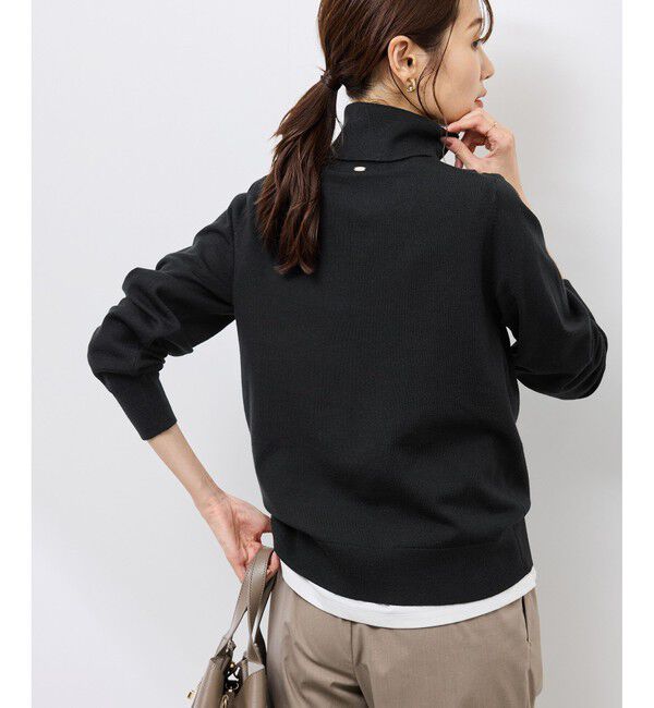 Rope&rsquo;Picnic「アンチピリング天竺タートルネックニットプルオーバー/イージーケア」|ニット・セーター|