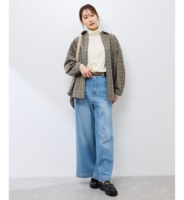 Rope&rsquo;Picnic「アンチピリング天竺タートルネックニットプルオーバー/イージーケア」|ニット・セーター|