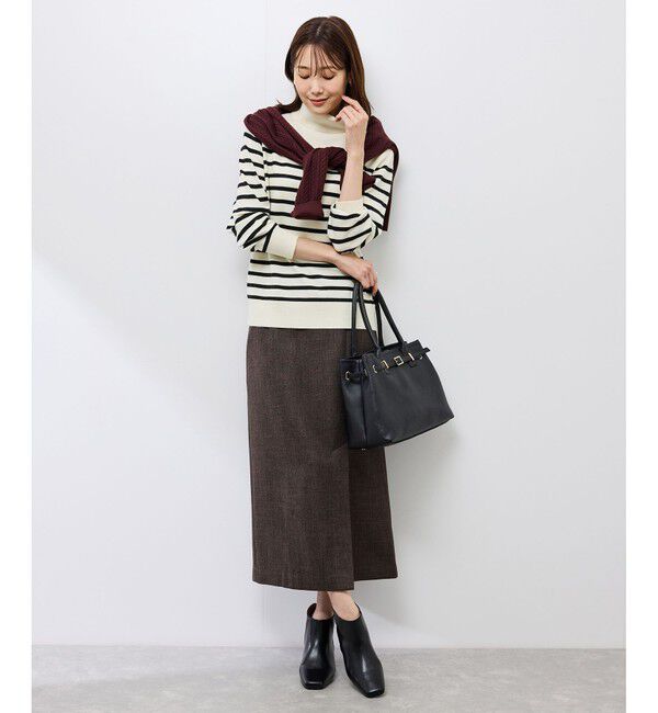 Rope&rsquo;Picnic「アンチピリング天竺タートルネックニットプルオーバー/イージーケア」|ニット・セーター|