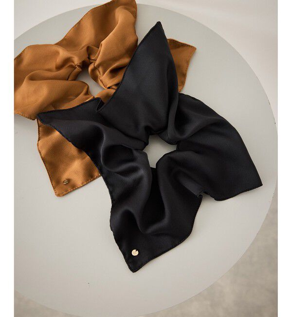 ROPE PICNIC PASSAGE「チャーム付きサテンボリュームスクエアシュシュ」|ヘアゴム・シュシュ|